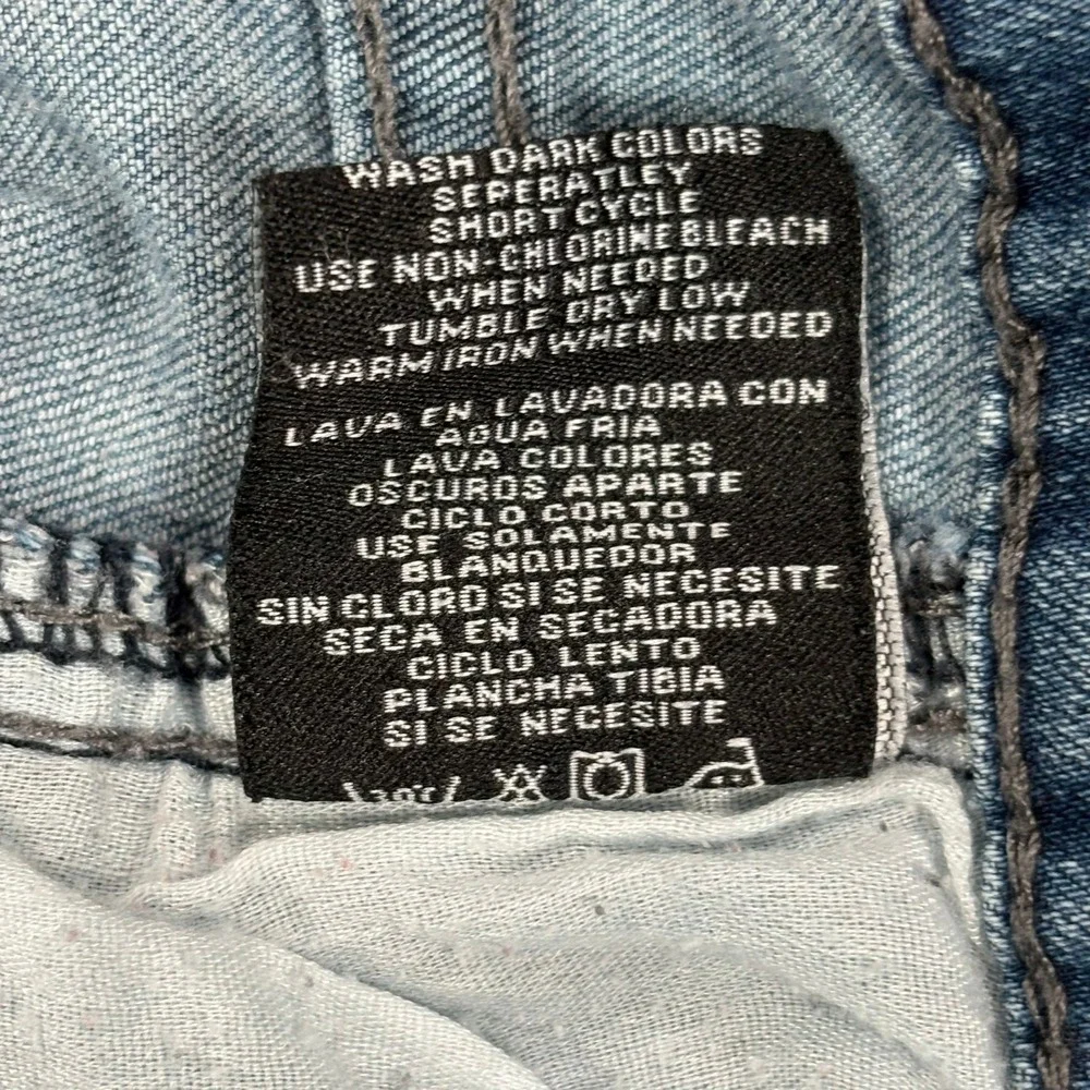 Versace V1969 Abbigliamento Sportivo Shorts Mens 30 Blue‎ Denim Moto Acid Wash